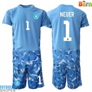 Billiga Tyskland Manuel Neuer #1 Målvakt Bortatröja Barn VM 2026 Kortärmad (+ Korta byxor)